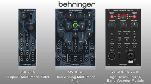 BEHRINGER（ベリンガー）のユーロラックモジュールに「SURGES」「SWORDS」「VOCODER VC16」の3機種が新たに登場！