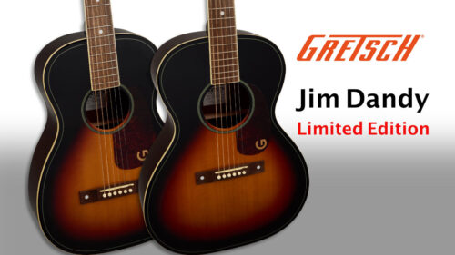 Gretsch（グレッチ）のJim Dandyシリーズに 小ぶりで持ち運びしやすいパーラーボディと、快適でコンパクトなコンサートボディのアコギ限定モデルが発売！