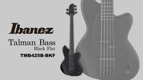 Ibanez（アイバニーズ）から ブランドロゴさえもブラックで統一したタルマンベース5弦モデル「TMB425B-BKF」が発売！