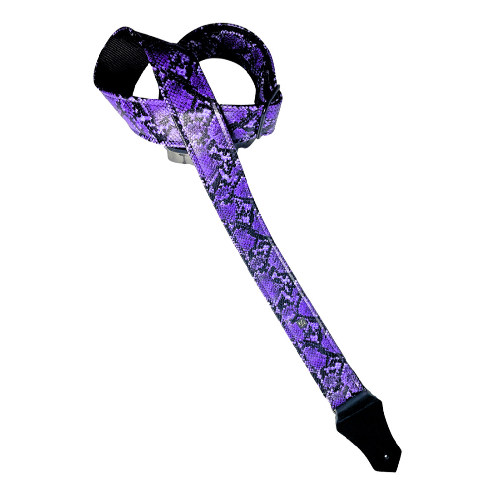 Get'm Get'm ゲットムゲットム Electric Snake Guitar Strap Purple Snake ギターストラップ