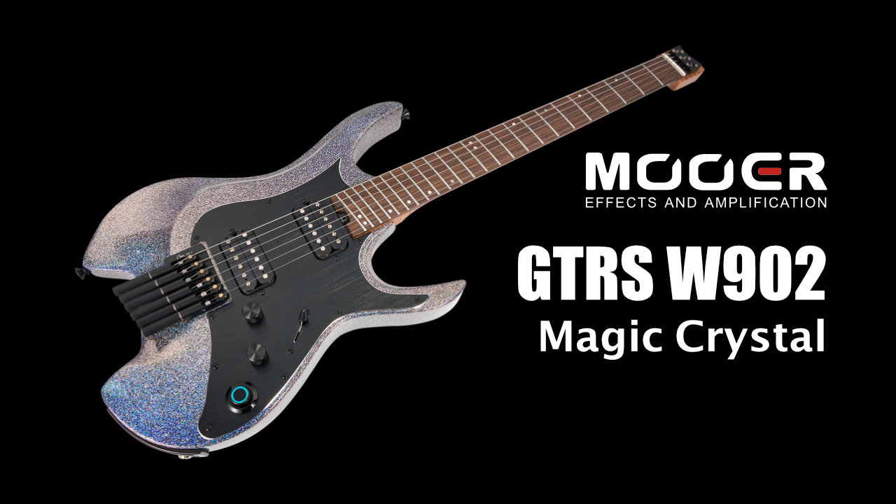 Mooer（ムーアー）から 新世代のエレキギター GTRSシリーズにモダンなヘッドレススタイルの「GTRS W902 Magic Crystal」が登場！