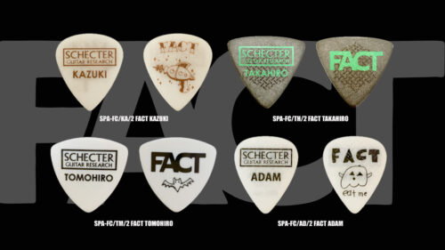 SCHECTER（シェクター）から 2024年12月に復活したロックバンド『FACT』のニューデザインピックが期間限定で発売！