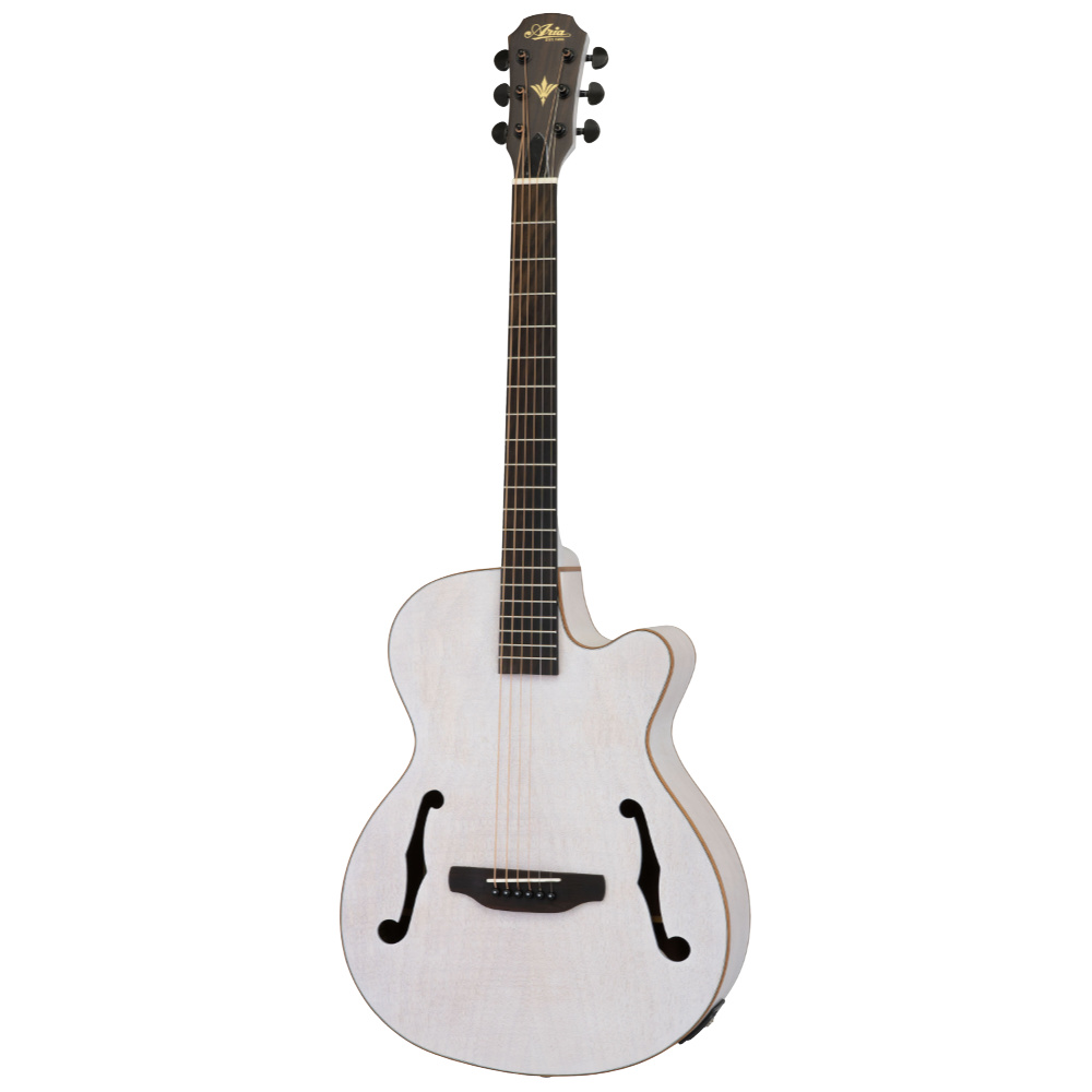 ARIA アリア FET-F2 STWH Elecord Stained White w/Bag エレクトリックアコースティックギター