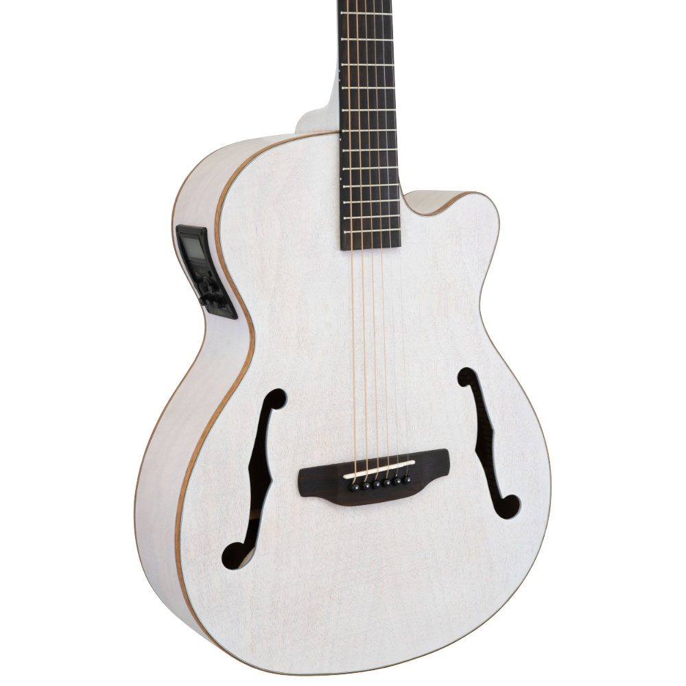 ARIA アリア FET-F2 STWH Elecord Stained White w/Bag エレクトリックアコースティックギター
