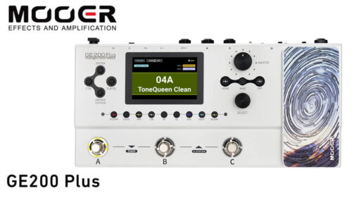 Mooer(ムーアー)より、ハイクオリティなサウンドを作るマルチエフェクター「GE200 Plus」が発売！
