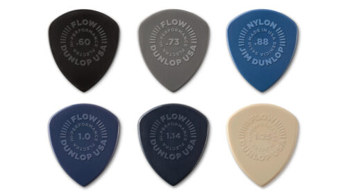 Jim Dunlop(ジムダンロップ)より、革新的な形状と伝統的な素材が融合するFLOW NYLON ピックが発売！