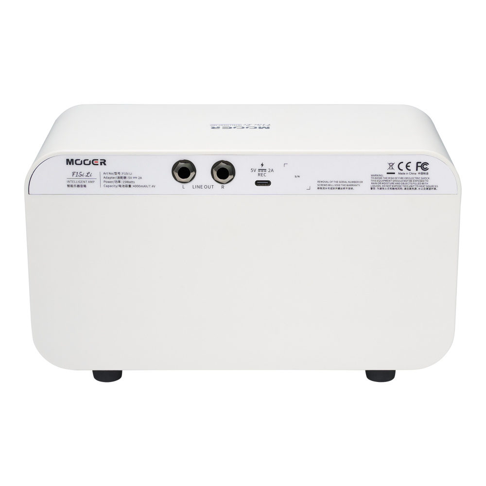 Mooer ムーアー F15i Li Snowfall White 小型ギターアンプ コンボアンプ タッチスクリーン搭載 デスクトップアンプ スピーカー