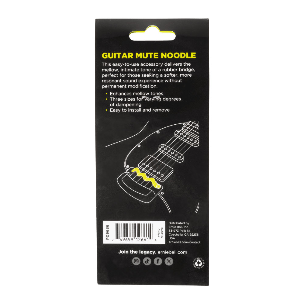 ERNIE BALL 9636 MUTE NOODLE GT P09636 MUTE NOODLE for Guitar ギター用ブリッジフォームミュート アーニーボール