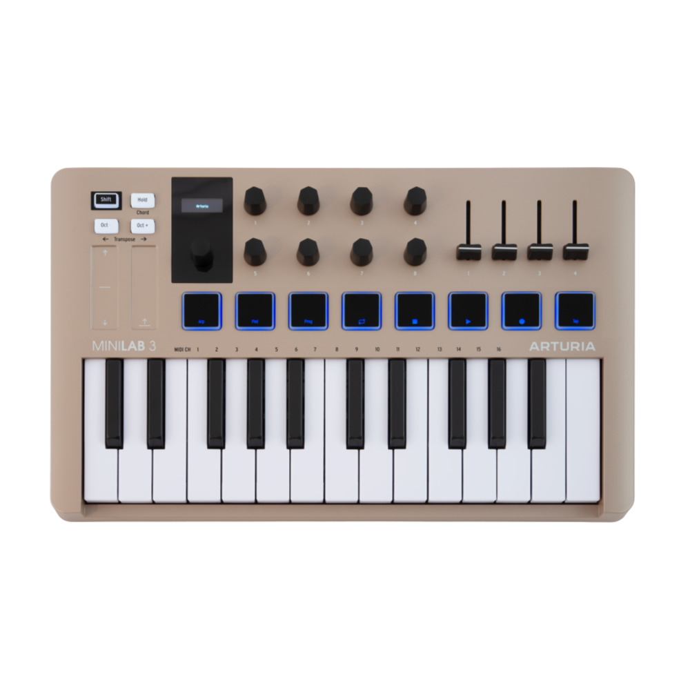 ARTURIA アートリア MiniLab 3 CHAMPAGNE シャンパーニュカラー USB/MIDIキーボード パッド コントローラー 【Analog Lab Intro他バンドルソフト付き】