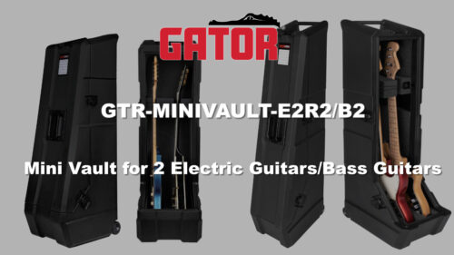 GATOR（ゲイター）からツアーや移動を想定した、スタンドとしても使用可能な高耐久設計のギター/ベース用ケース「Mini Vault」が発売！