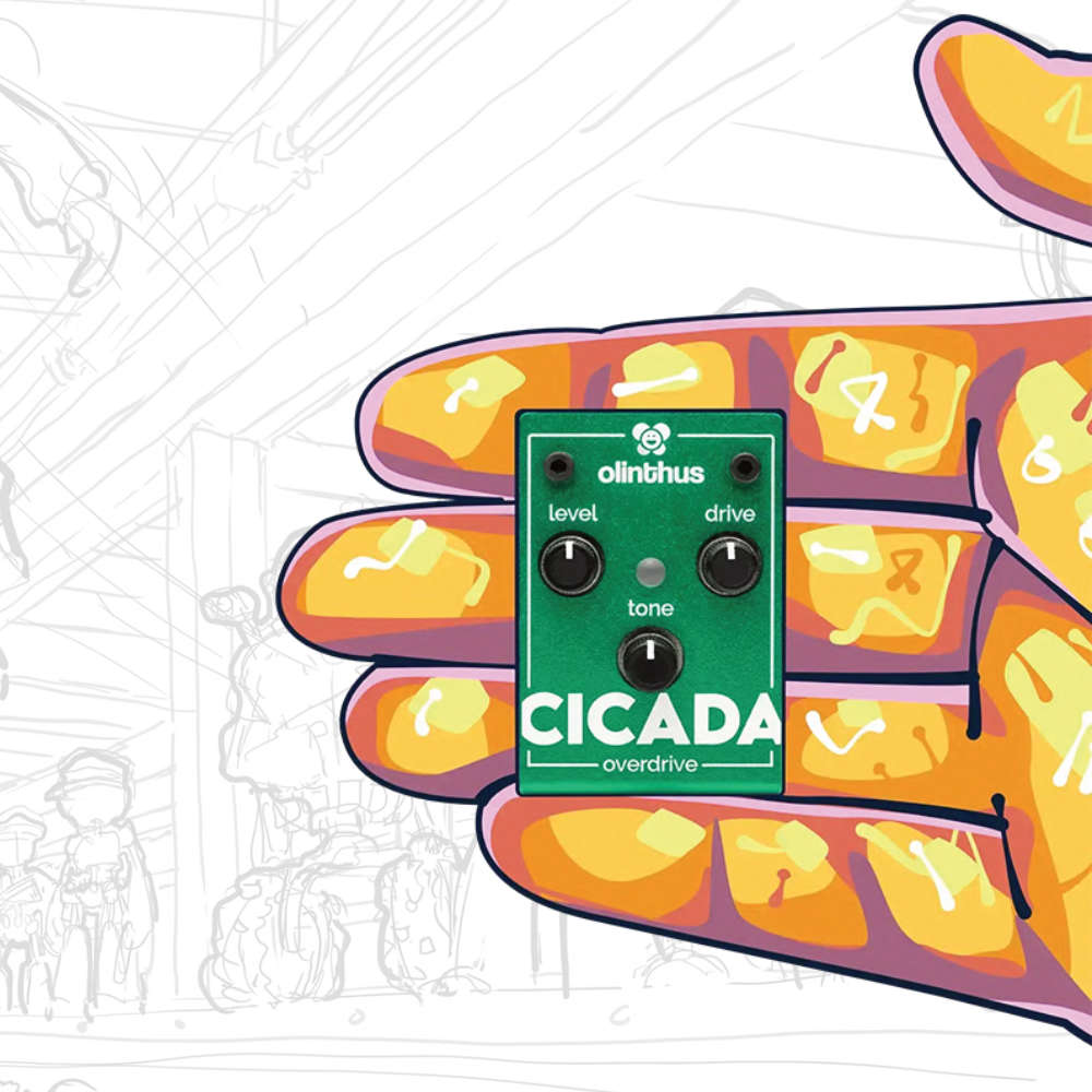エフェクター Olinthus CICADA 超小型エフェクター オーバードライブ Over Drive オリンタス シカーダ