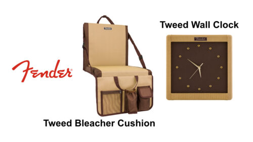Fender（フェンダー）から ツイードデザインのライフスタイルグッズ「Tweed Bleacher Cushion」「Tweed Wall Clock」が登場！