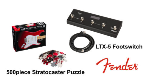 Fender（フェンダー）から プロ仕様のLTX-5ボタンフットスイッチ「LTX-5 Footswitch」と、ストラトキャスターの高解像度アートワークを採用したパズル「500piece Stratocaster Puzzle」が発売！