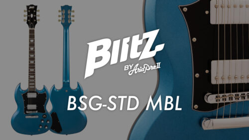 Blitz（ブリッツ）からセットネック仕様のBSGシリーズ・エレキギター「BSG-STD MBL」が発売！