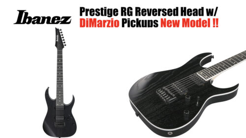 IBANEZ(アイバニーズ)より、リバースド・ヘッド、DiMarzio ピックアップ、黒を基調とした精悍なルックスのPrestigeシリーズ『RGR662AHBF-WK』と『RGR762AHBF-WK』が発売！