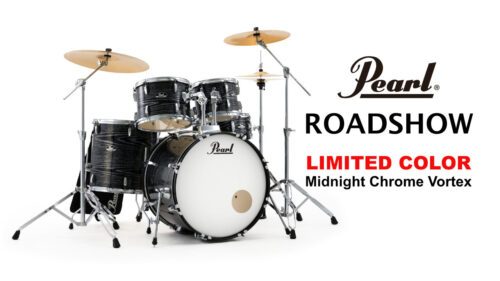 Pearl(パール)のビギナー向けドラムフルセット「ROADSHOW」に限定カラー『Midnight Chrome Vortex』が登場! Pearl(パール)のビギナー向けドラムフルセット「ROADSHOW」に限定カラー『Midnight Chrome Vortex』が登場!