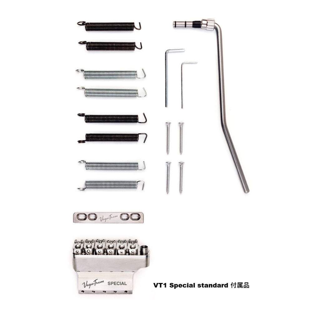 Vega-Trem VT1 Special standard ストラト用リプレイスメントブリッジ 6穴タイプに対応 トレモロブリッジ ベガトレム