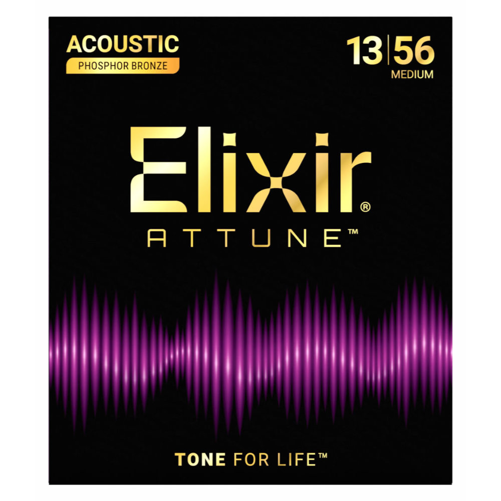 ELIXIR エリクサー 21102 ACOUSTIC ATTUNE 13-56 Phosphor Bronze Medium アコースティックギター弦