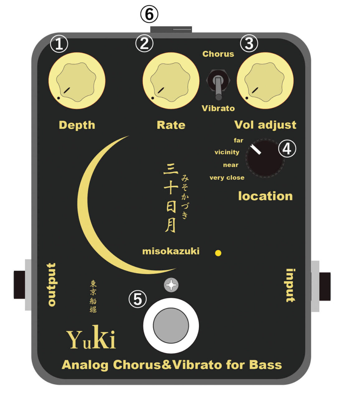 Yuki ユキ 三十日月 -MISOKAZUKI- コーラス ビブラート ベースエフェクター
