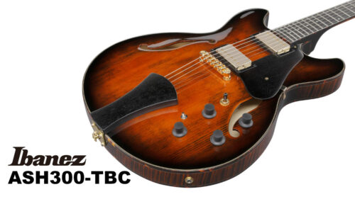 Ibanez（アイバニーズ）からASシェイプのフルホロウ構造を実現したARTSTARシリーズ最上位モデル「ASH300-TBC」が登場！