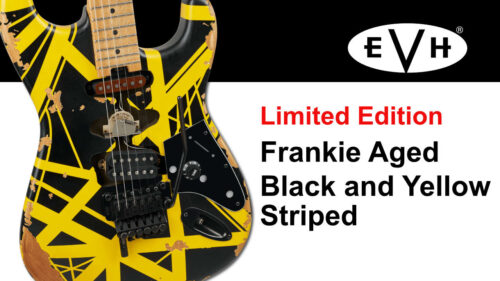 EVHから 「Limited Edition Striped Series Frankenstein Frankie Black with Yellow Stripes Aged」が登場! EVHから 「Limited Edition Striped Series Frankenstein Frankie Black with Yellow Stripes Aged」が登場!