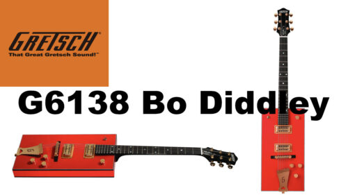 GRETSCH(グレッチ)から、ボ・ディドリーのために特別製作した、有名な長方形ギターの再現モデル「G6138 Bo Diddley」が発売！