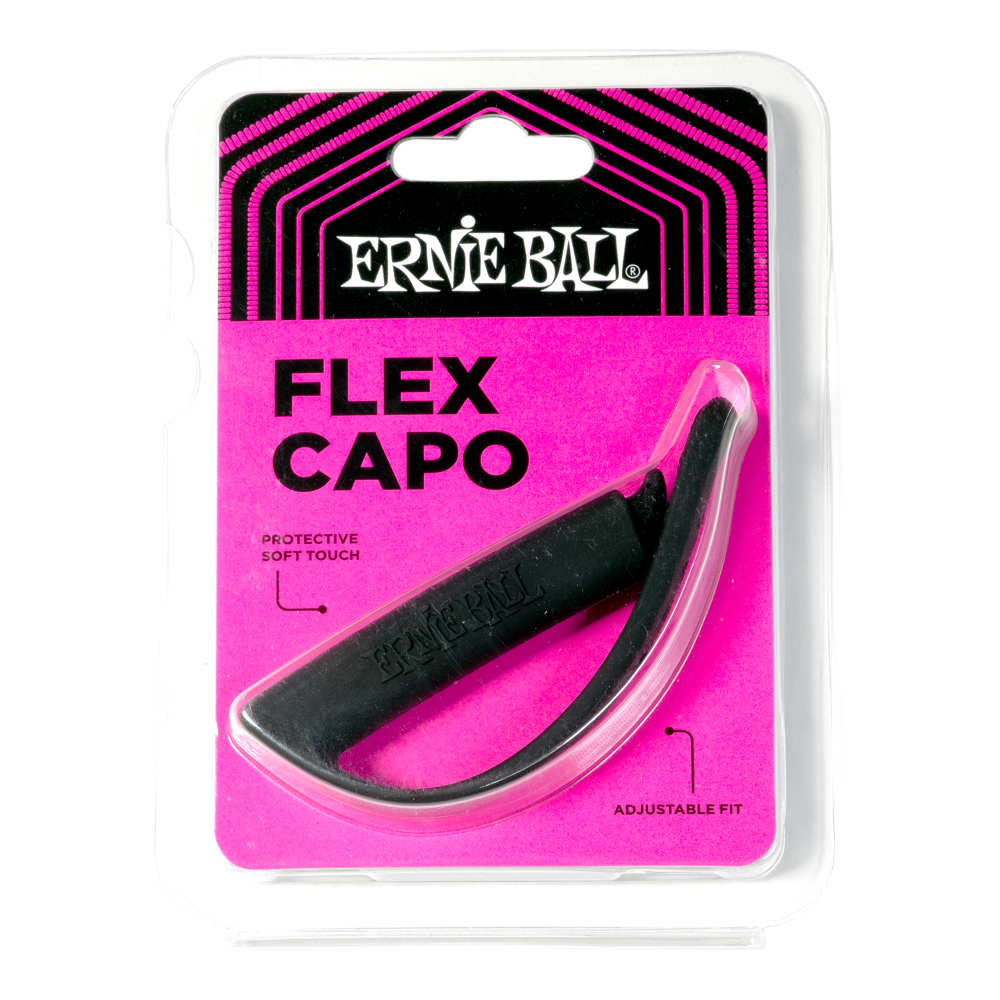 ギターカポ ERNIE BALL 9645 FLEX CAPO BK アーニーボール フレックスカポ