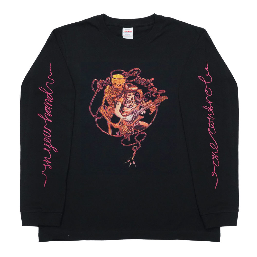 One Control ワンコントロール the Skull with Girl ロングTシャツ ブラック 長袖