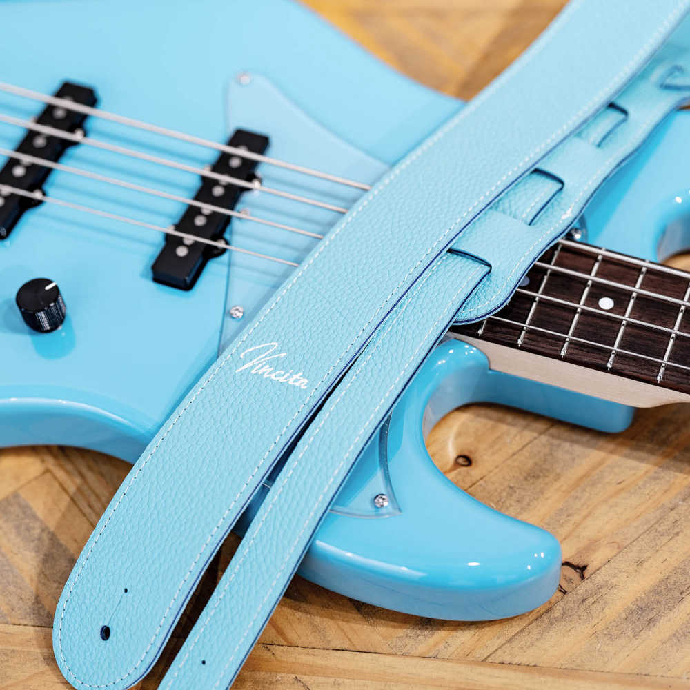 Grande uomo × Vincita Collaboration Strap Turquoise Blue ベースストラップ ギターストラップ