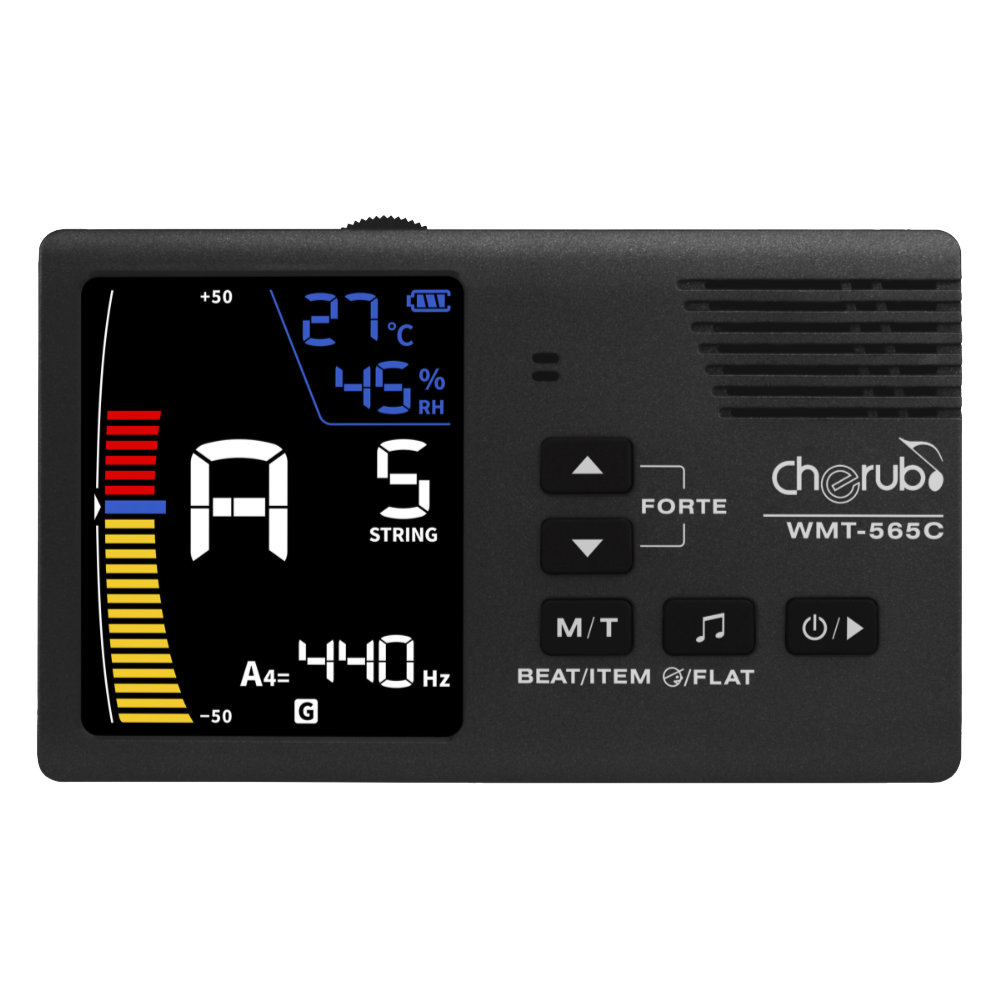 Cherub チェラブ WMT-565C String Instrument Mate 充電式 5-in-1 メトロチューナー クリップ型マイク付き
