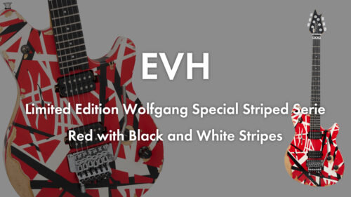 EVH（イーブイエイチ）からエイジド加工とストライプが目を惹く「Limited Edition Wolfgang Special Striped Red with Black and White Stripes」が発売！
