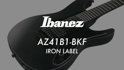 全てを黒で統一し、引き締まった印象を与える Ibanez IRON LABELシリーズにAZが登場！