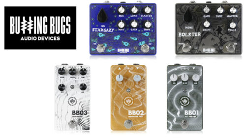 Buzzing Bugs Audio Devices(バジングバグズオーディオデバイセズ)から、エフェクター5機種が登場！