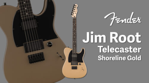 Fenderから SlipknotやStone Sourで活躍するギタリスト、ジム・ルートのシグネチャーモデル「Jim Root Telecaster Shoreline Gold」が登場！