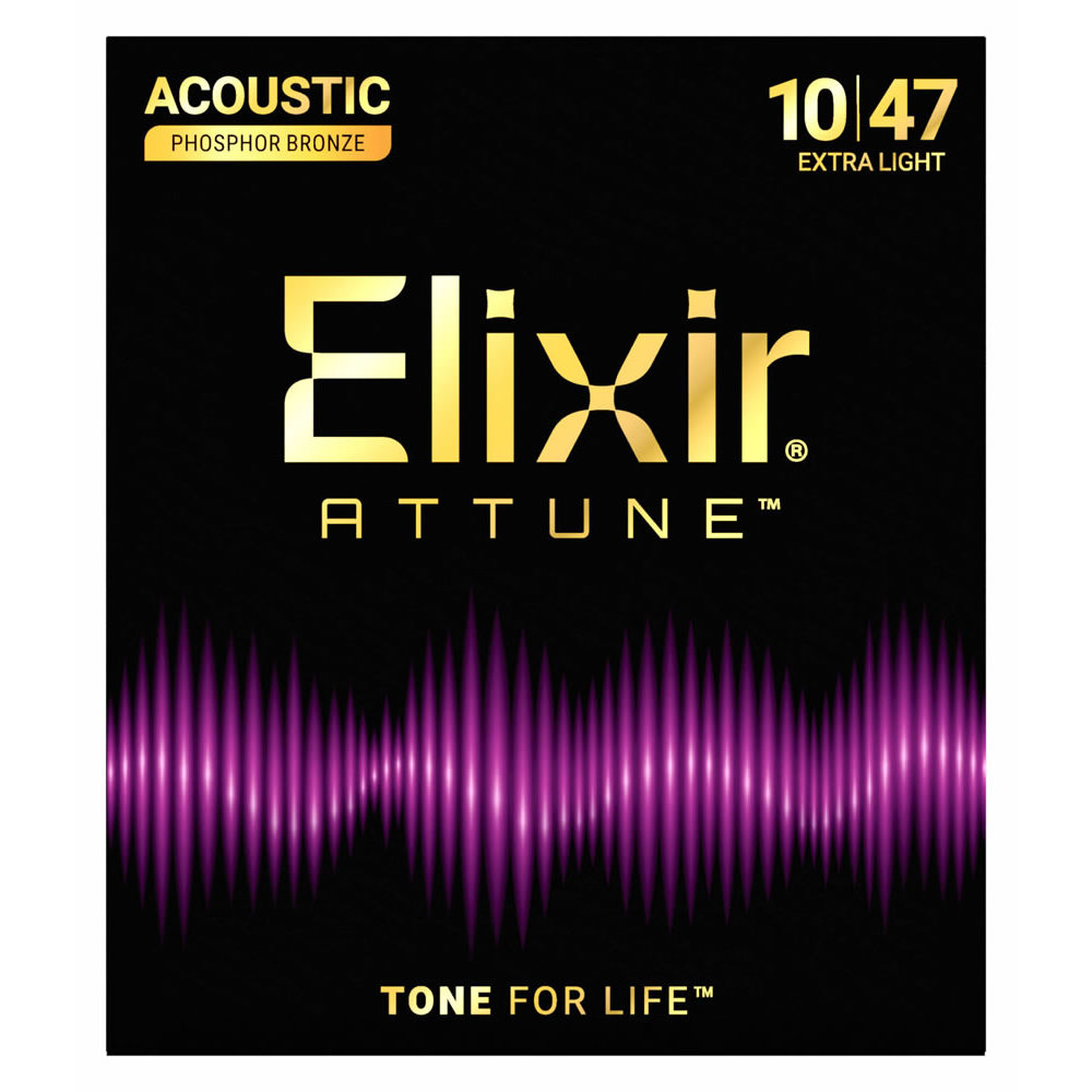 ELIXIR エリクサー 21002 ACOUSTIC ATTUNE 10-47 Phosphor Bronze Extra Light アコースティックギター弦