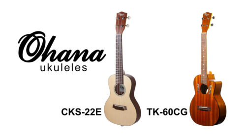Ohana ukulelesから Slim Lineシリーズのエレクトリックコンサートウクレレ「CKS-22E」、オールソリッドマホガニーのテナーウクレレ「TK-60CG」が登場！