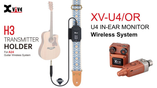 XVIVE（エックスバイブ）から インイヤーモニター用ワイヤレスシステム“U4”の限定カラー「XV-U4/OR」と、A24をより快適に使用するための専用トランスミッターホルダー「XV-H3」が発売！