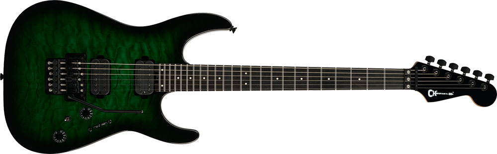 Charvel シャーベル Pro-Mod Plus Dinky DK24 HH FR QM EB Cloaked Emerald Green エレキギター