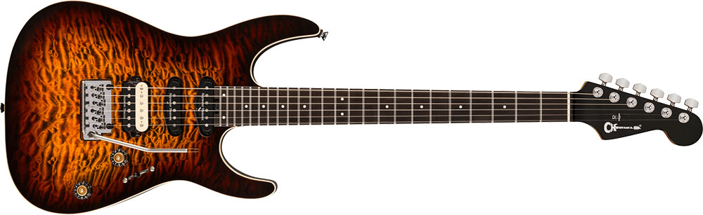 Charvel シャーベル Pro-Mod Plus Dinky DK24 HSS 2PT EB QM Amber Tiger Eye エレキギター