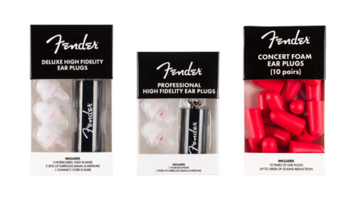 Fender（フェンダー）から 全帯域にわたり約20dBのサウンド低減を実現するシリコンラバー製イヤープラグと、長期間使用できるコンサートフォームイヤープラグが発売！
