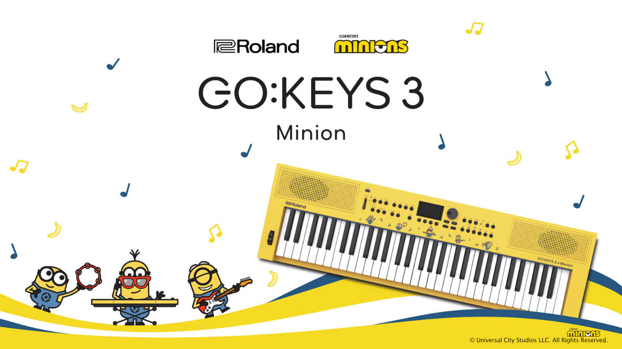 ミニオンたちと一緒に音楽の旅をはじめよう！ ROLAND（ローランド）× ミニオンズ コラボレーションモデル「GO:KEYS 3 Minion」が登場！