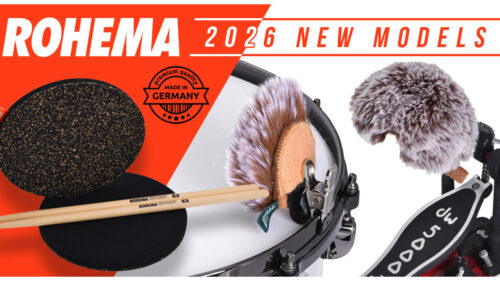 ROHEMA(ロヘマ)から、練習パッド、ドラム用ミュート、バスドラムビーター用マフカバーの3モデル発売！
