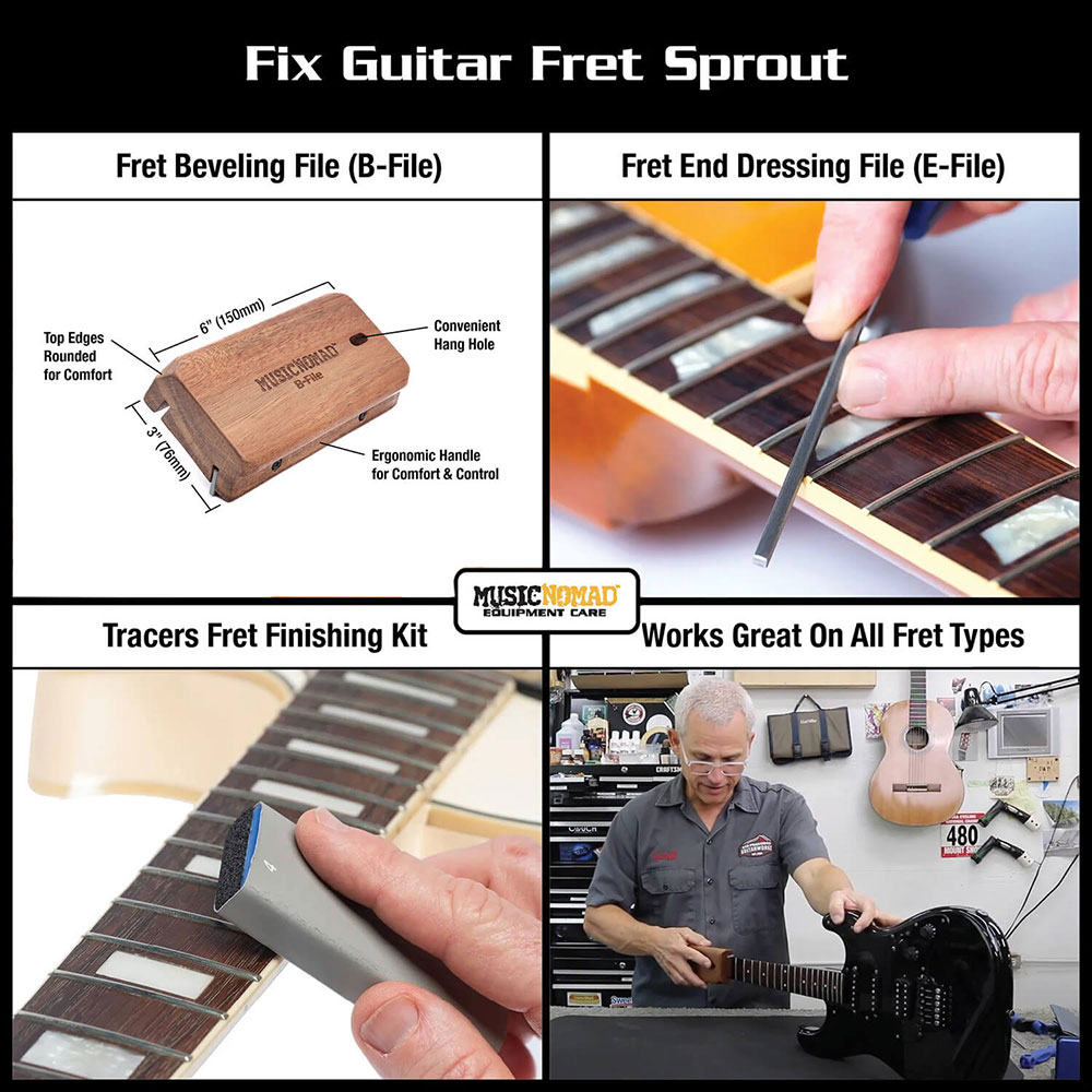 MUSIC NOMAD ミュージックノマド MN871 8 pc Fret Sprout Kit メンテナンスツール8点セット