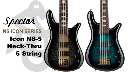 Spector（スペクター）NS Iconシリーズにスルーネック仕様の5弦ベースが登場！「Black Stain」と「Black and Blue」が発売！
